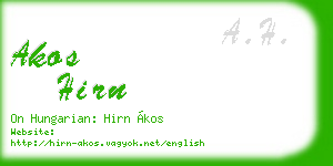 akos hirn business card